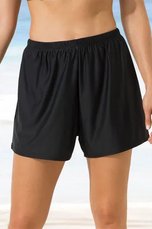 Black Beachy Swim Shorts