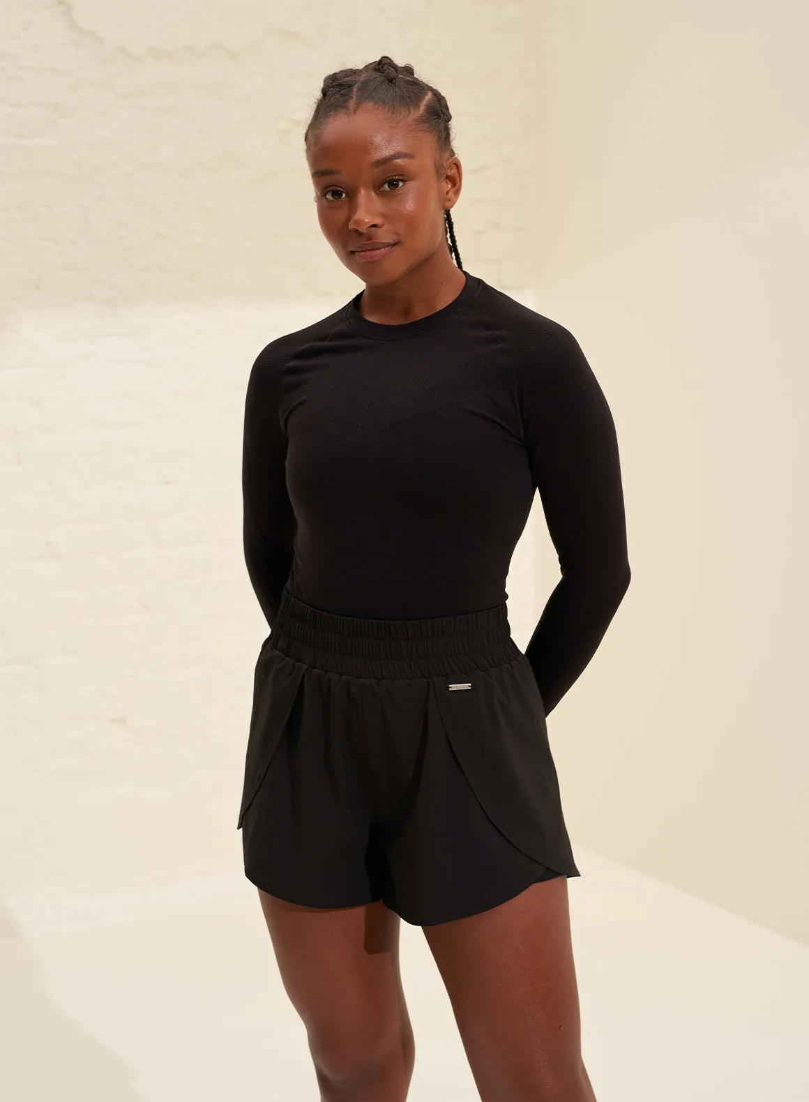 Black Flowy Shorts