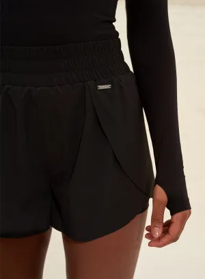 Black Flowy Shorts
