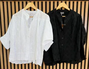 Broderie Anglais Button Through Shirt
