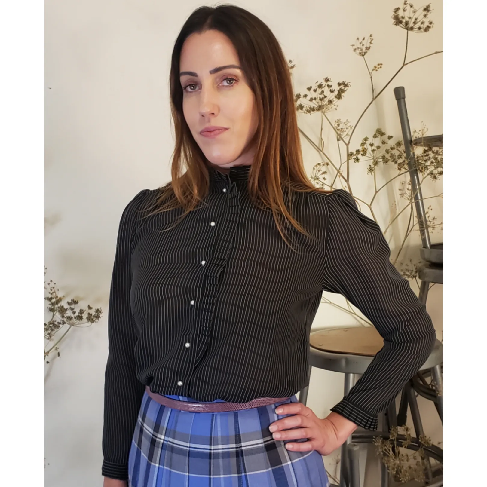 Chiffon Victorian Inspired Blouse