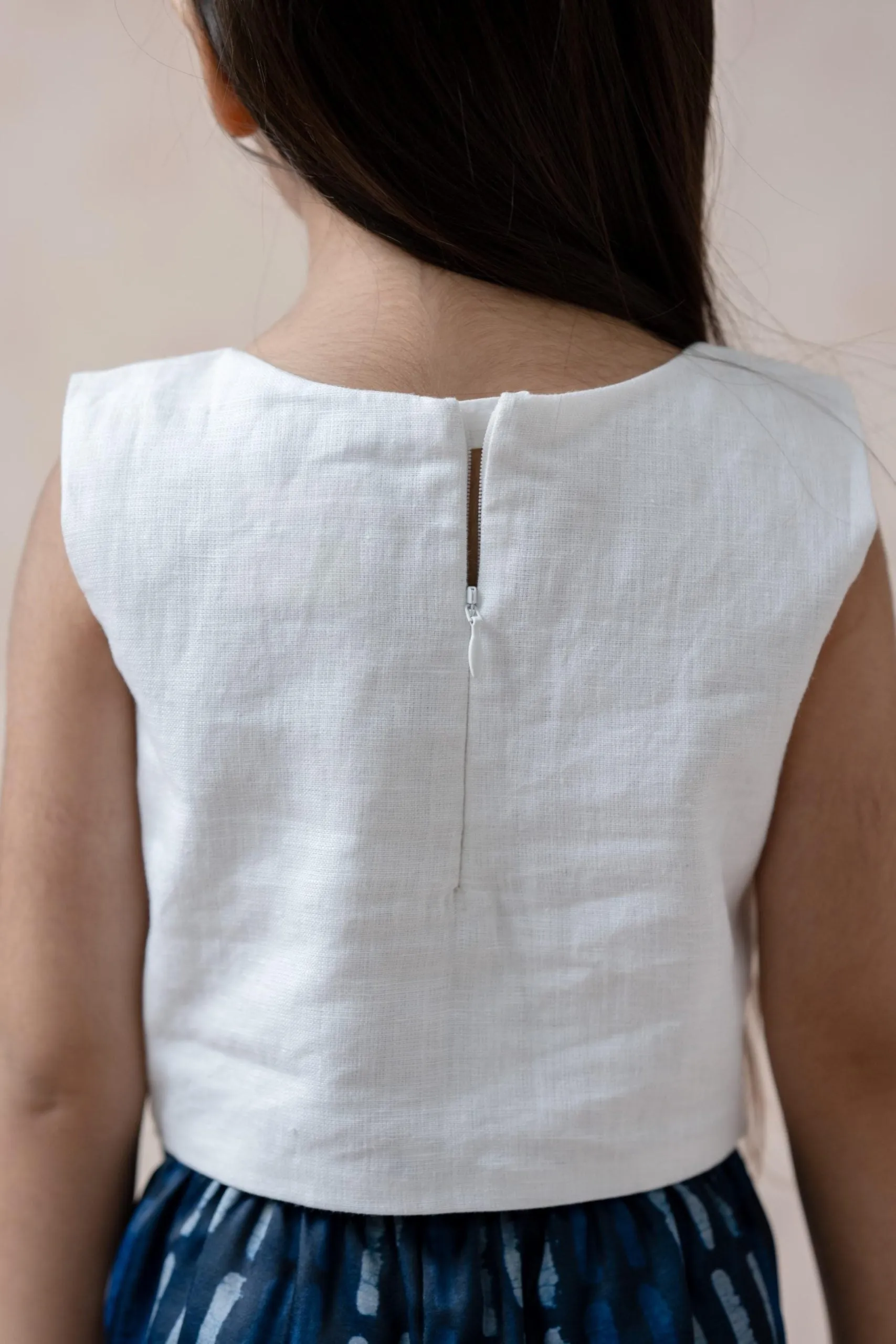 Crop top with pleated palazzo pants
