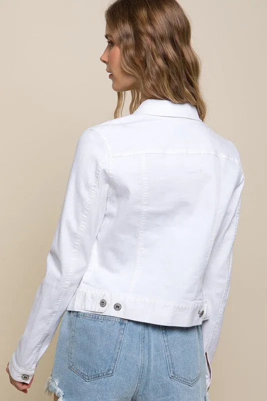 Distressed Black or White Denim Jacket