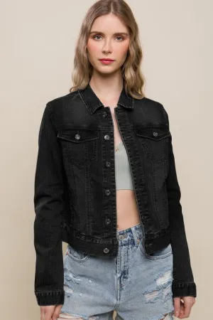 Distressed Black or White Denim Jacket