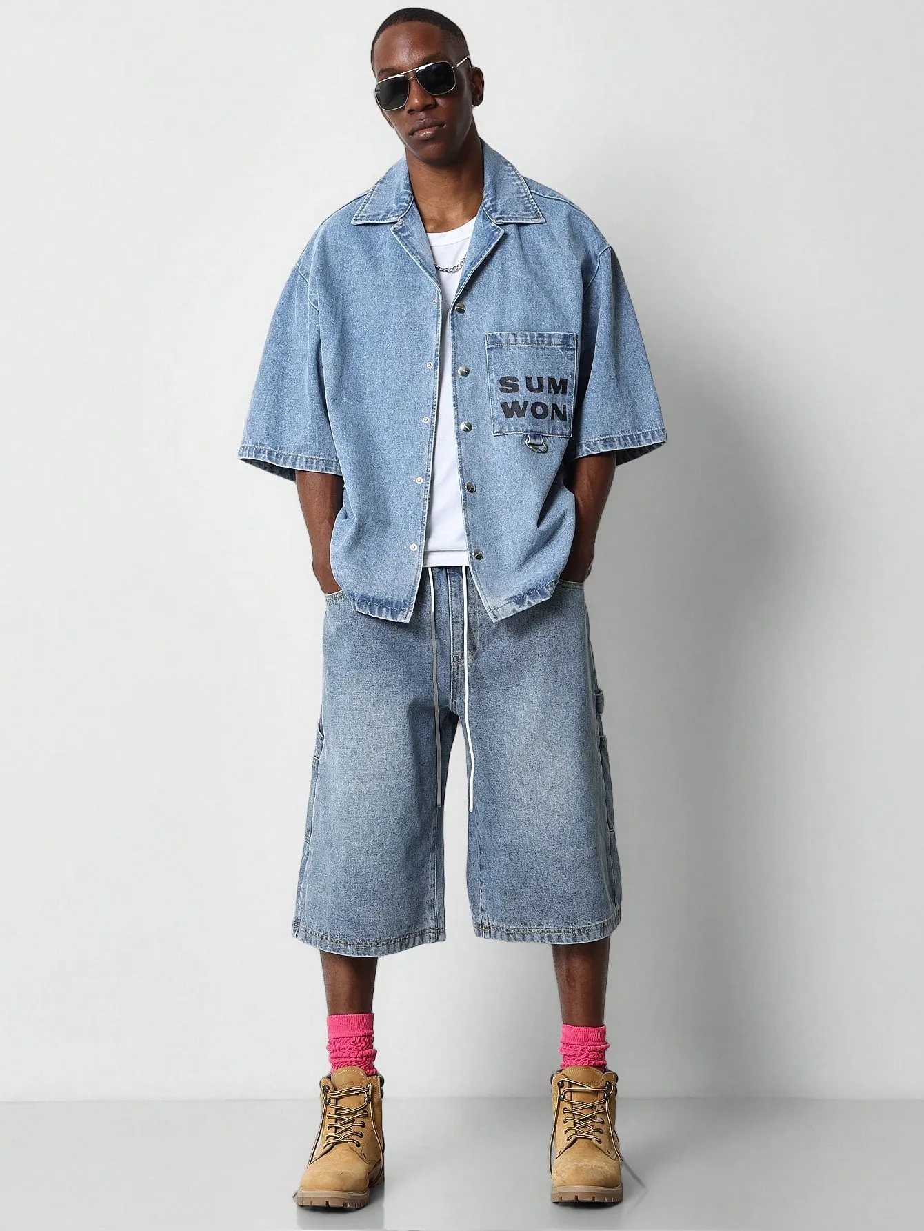 Double Waist Denim Jort