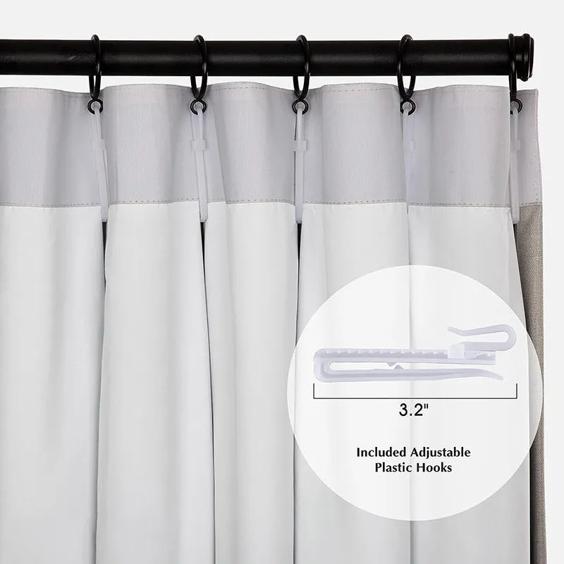Everglade Teal | Lille Linen Blackout Curtains Natural Modern Custom Drapes | Pleated