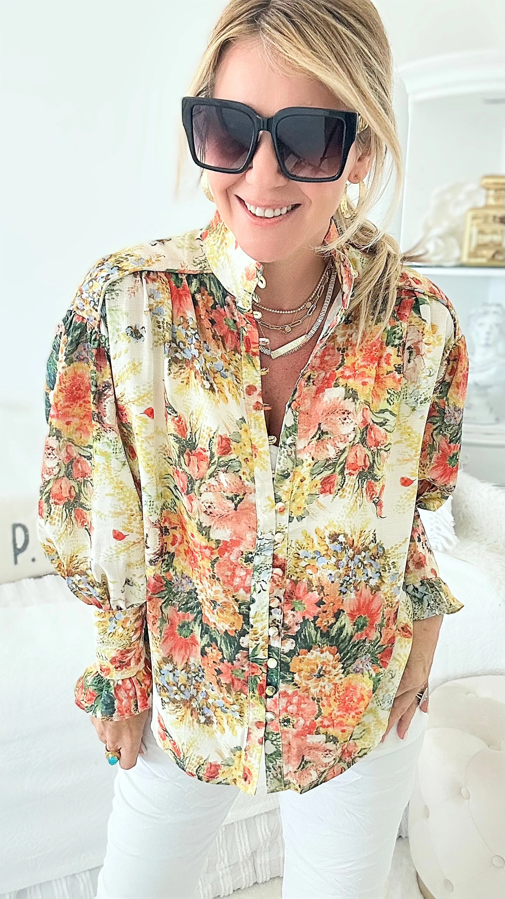 Floral Garden Long Sleeve Top