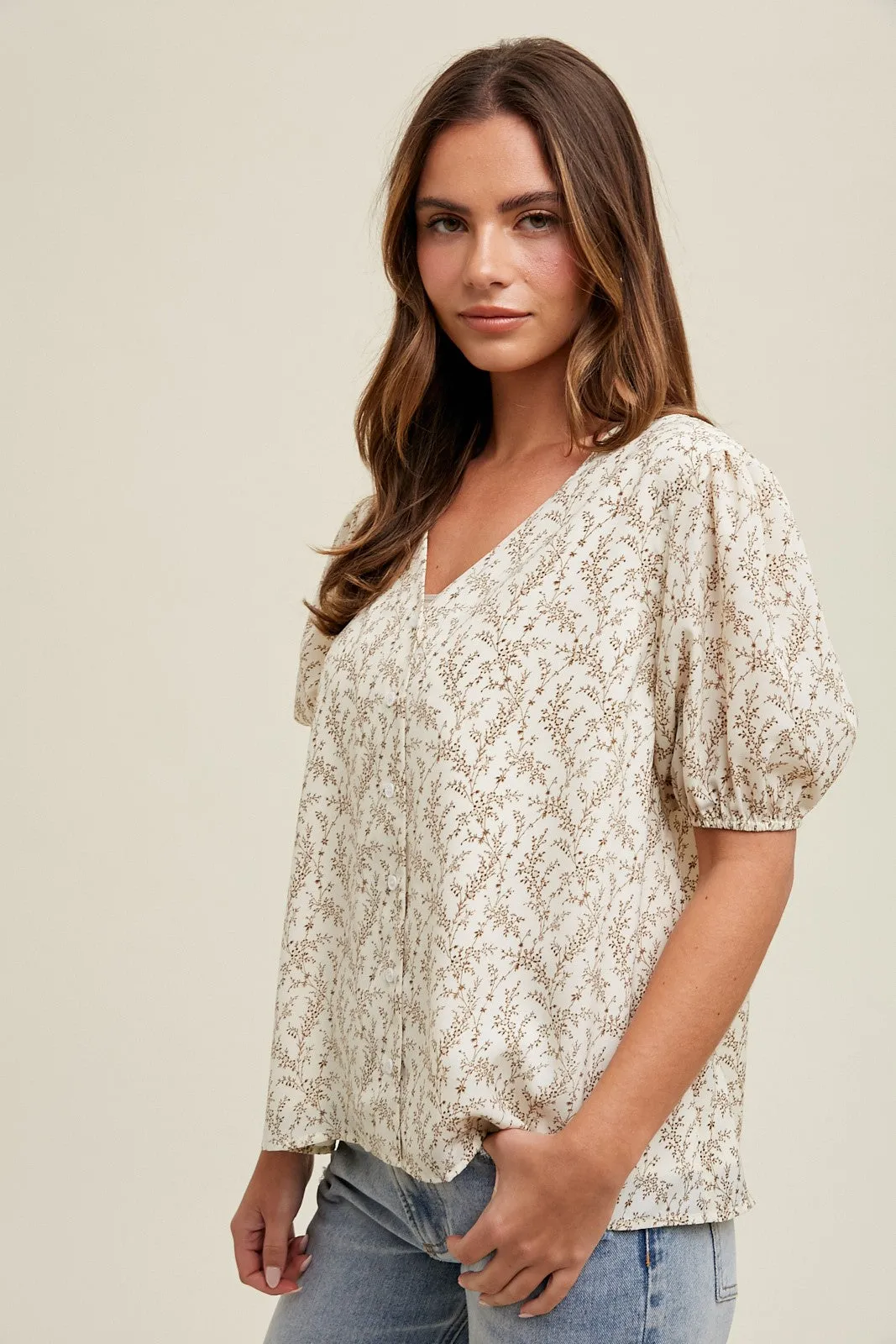 Hey Darlin' Floral Puff Sleeve Top