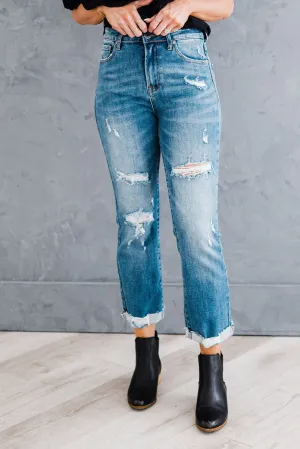 Impress You High Rise Straight Leg Jeans