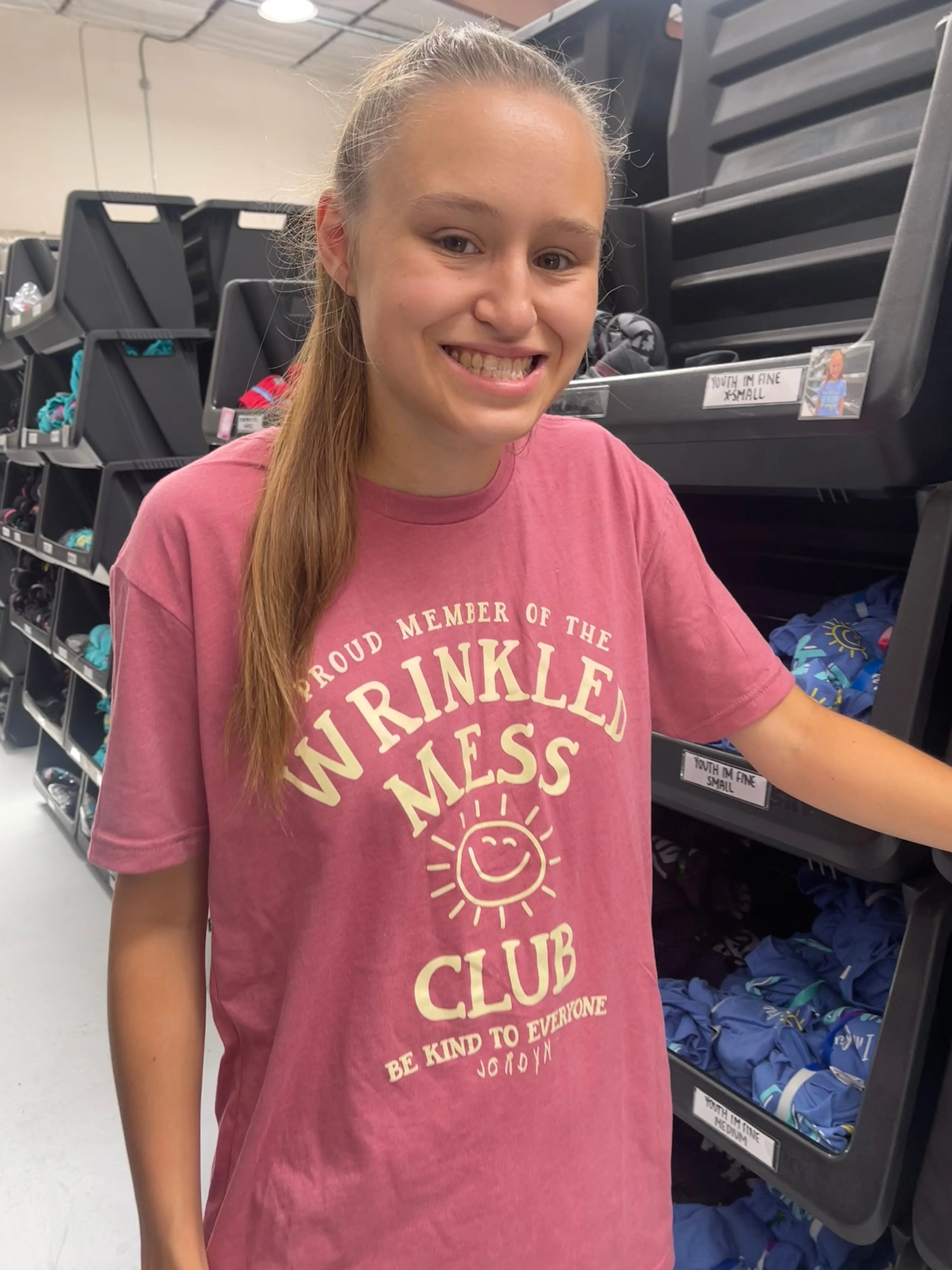 Mauve Wrinkled Mess Club Short Sleeve Tee
