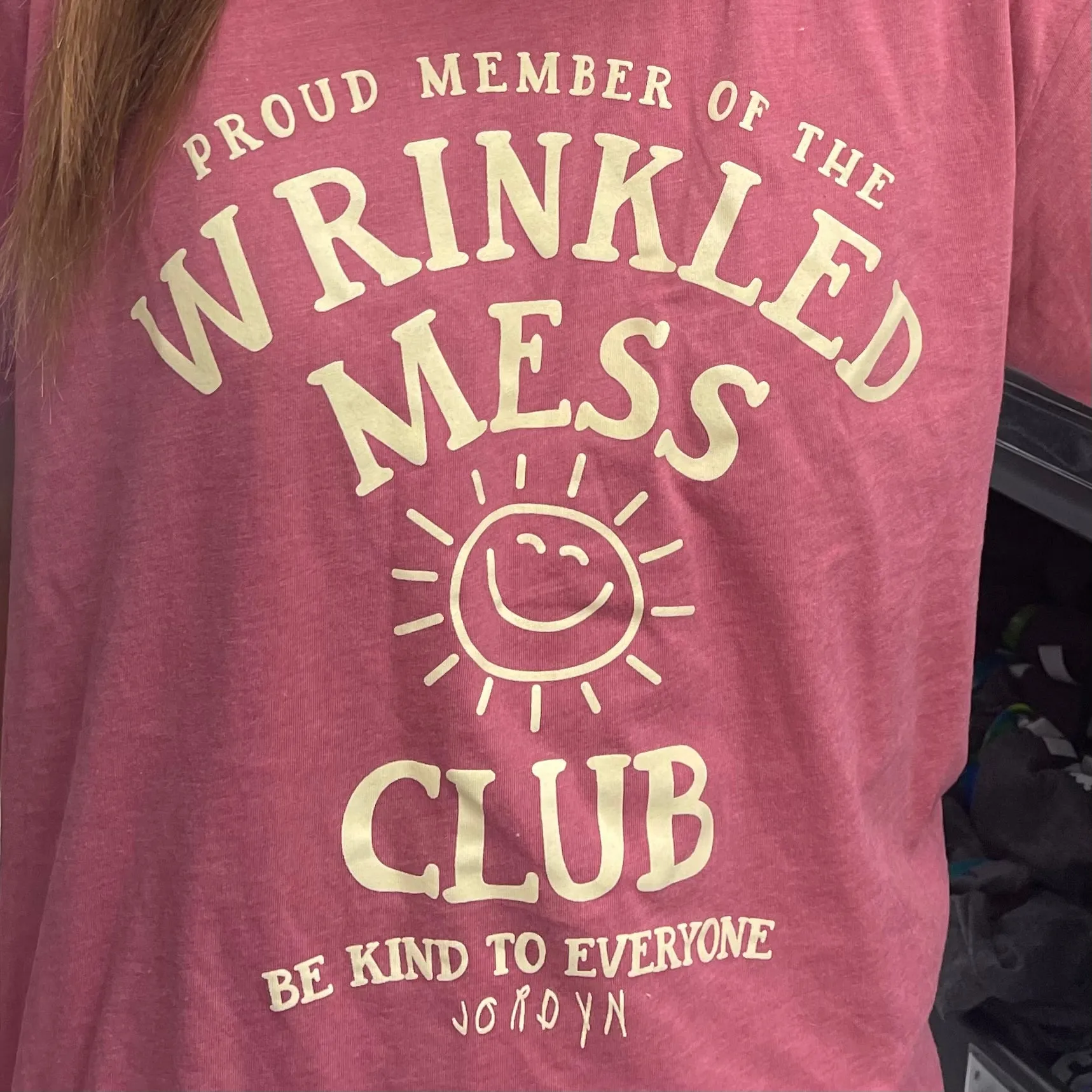 Mauve Wrinkled Mess Club Short Sleeve Tee