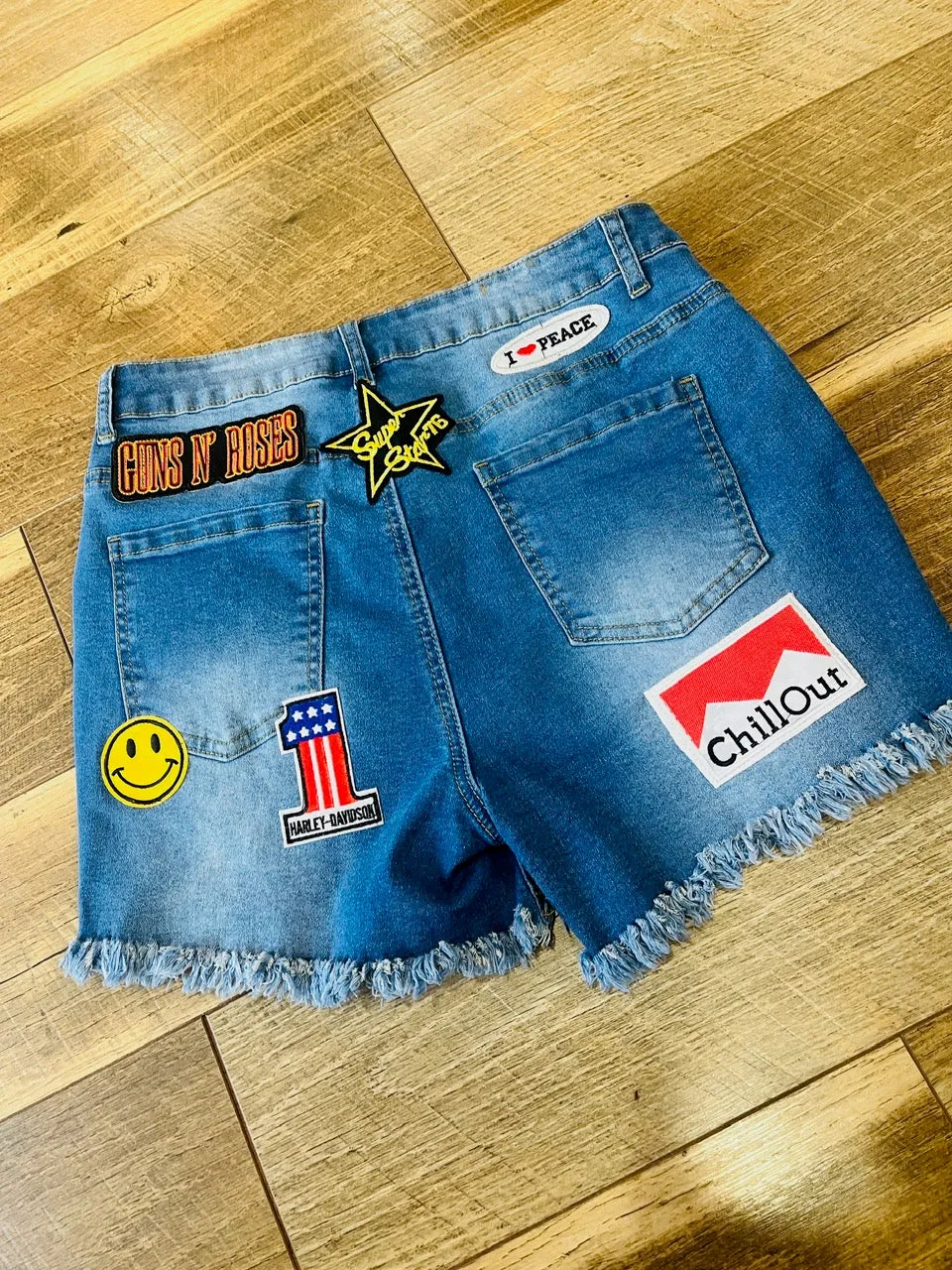 Patch Denim Cutoffs