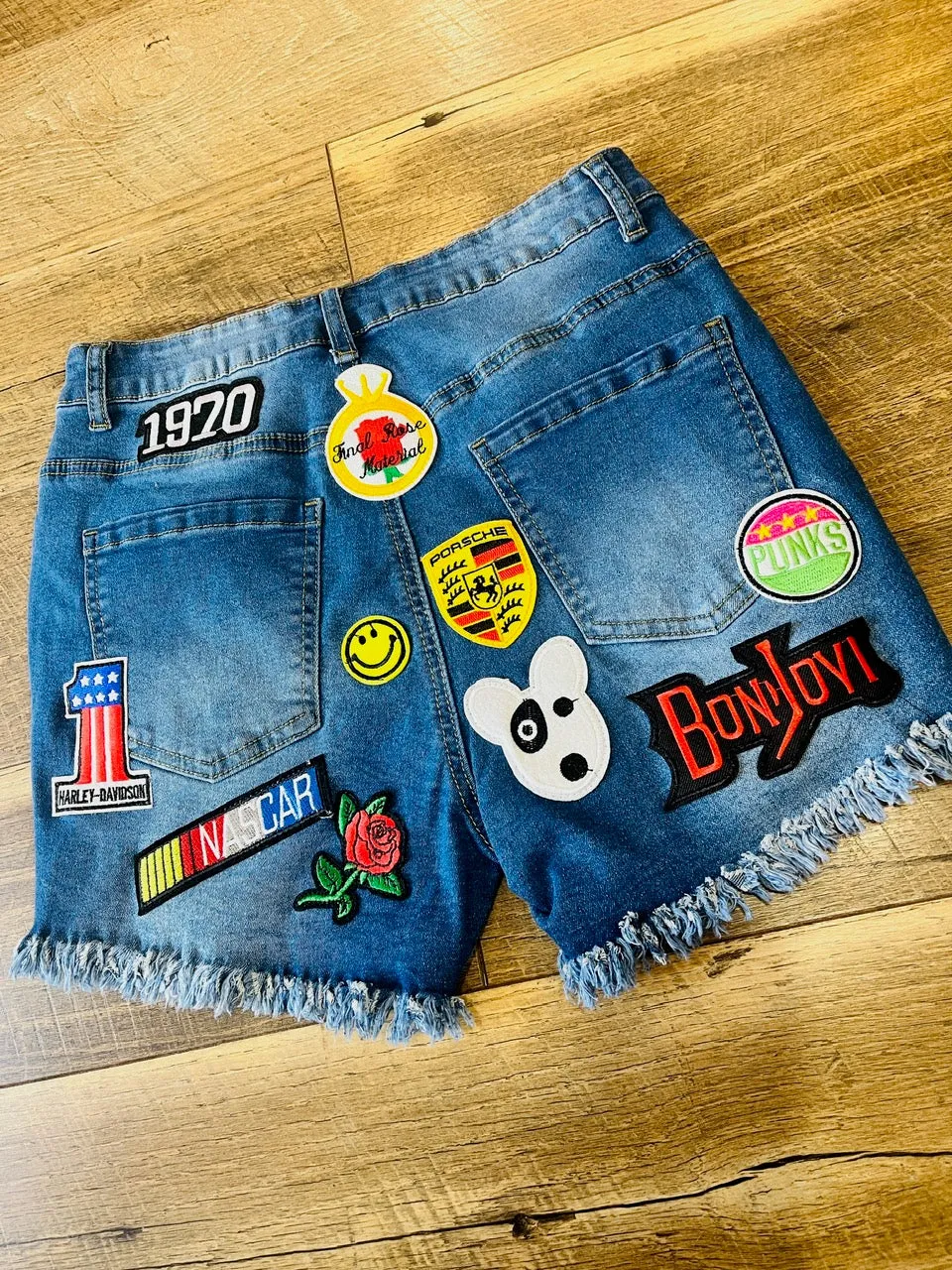 Patch Denim Cutoffs