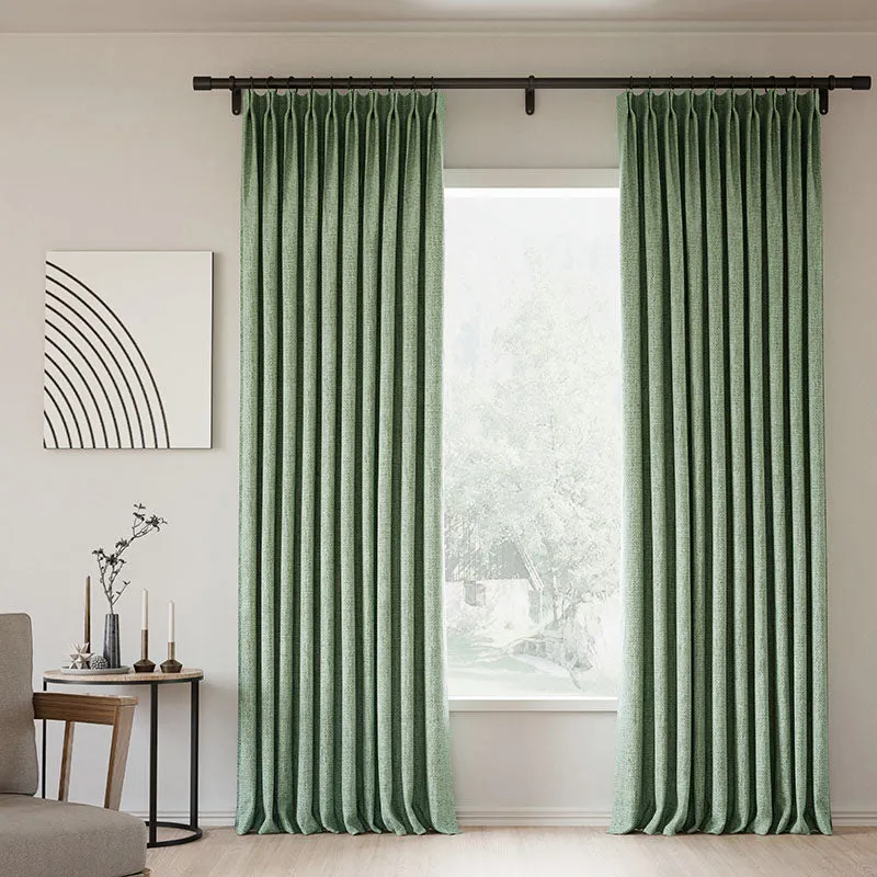 Pink Lemonade | Lille Linen Blackout Curtains Natural Modern Custom Drapes | Pleated