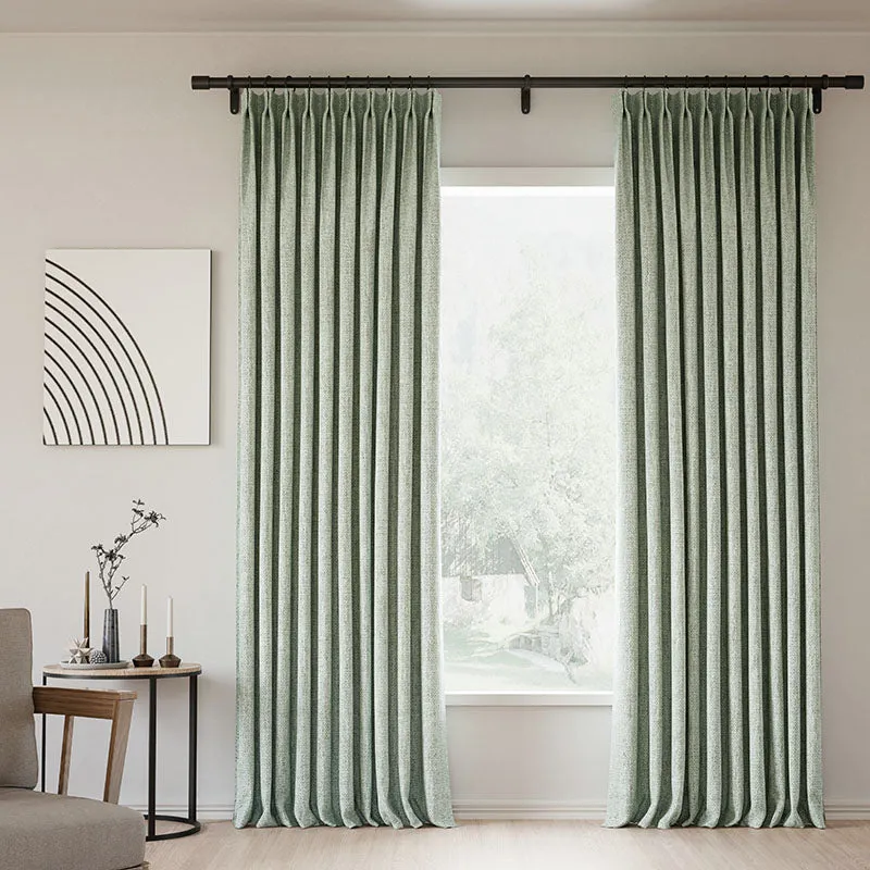 Pink Lemonade | Lille Linen Blackout Curtains Natural Modern Custom Drapes | Pleated