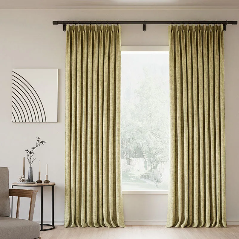 Pink Lemonade | Lille Linen Blackout Curtains Natural Modern Custom Drapes | Pleated