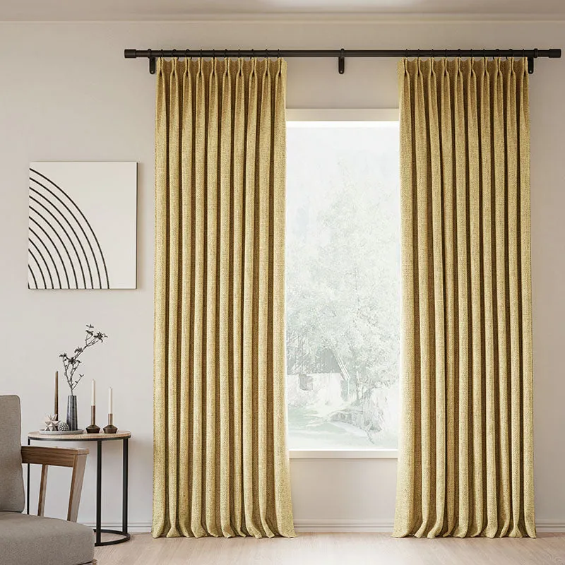 Pink Lemonade | Lille Linen Blackout Curtains Natural Modern Custom Drapes | Pleated