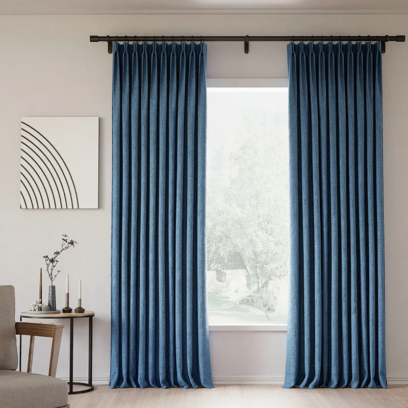 Pink Lemonade | Lille Linen Blackout Curtains Natural Modern Custom Drapes | Pleated