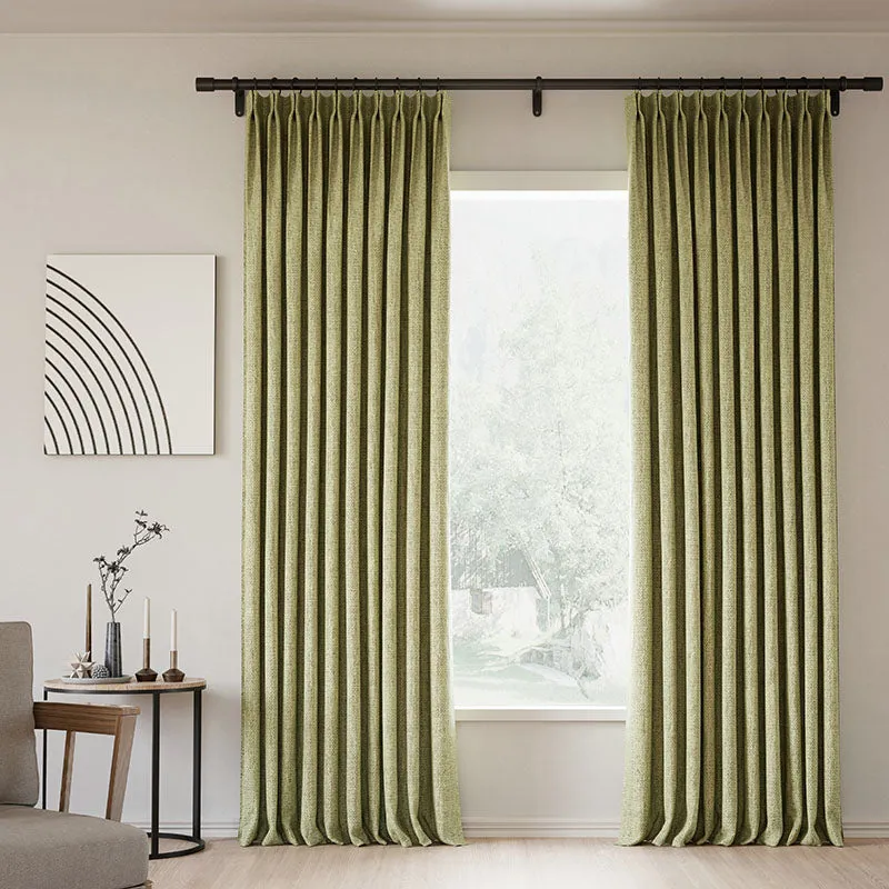 Pink Lemonade | Lille Linen Blackout Curtains Natural Modern Custom Drapes | Pleated