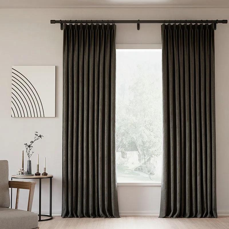 Pink Lemonade | Lille Linen Blackout Curtains Natural Modern Custom Drapes | Pleated