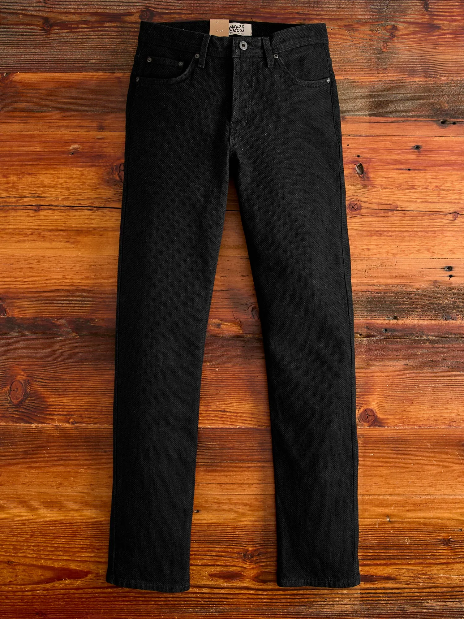 "Black Kikko" 12.5oz Jacquard Denim - Weird Guy Fit