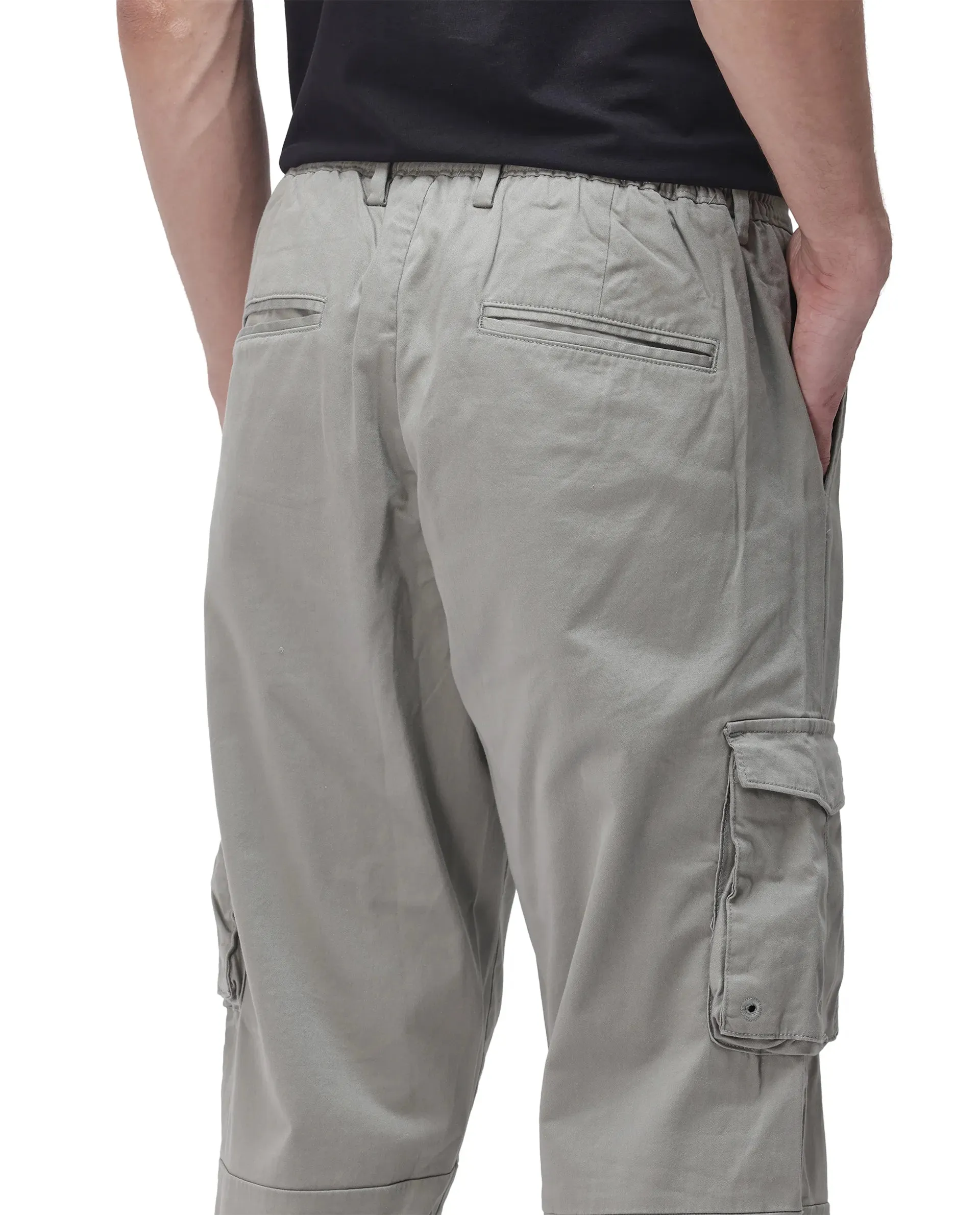 Rare Rabbit Men's Maks Dusky Olive Drawstring Closure Mid-Rise Relaxed Fit Solid Trouser