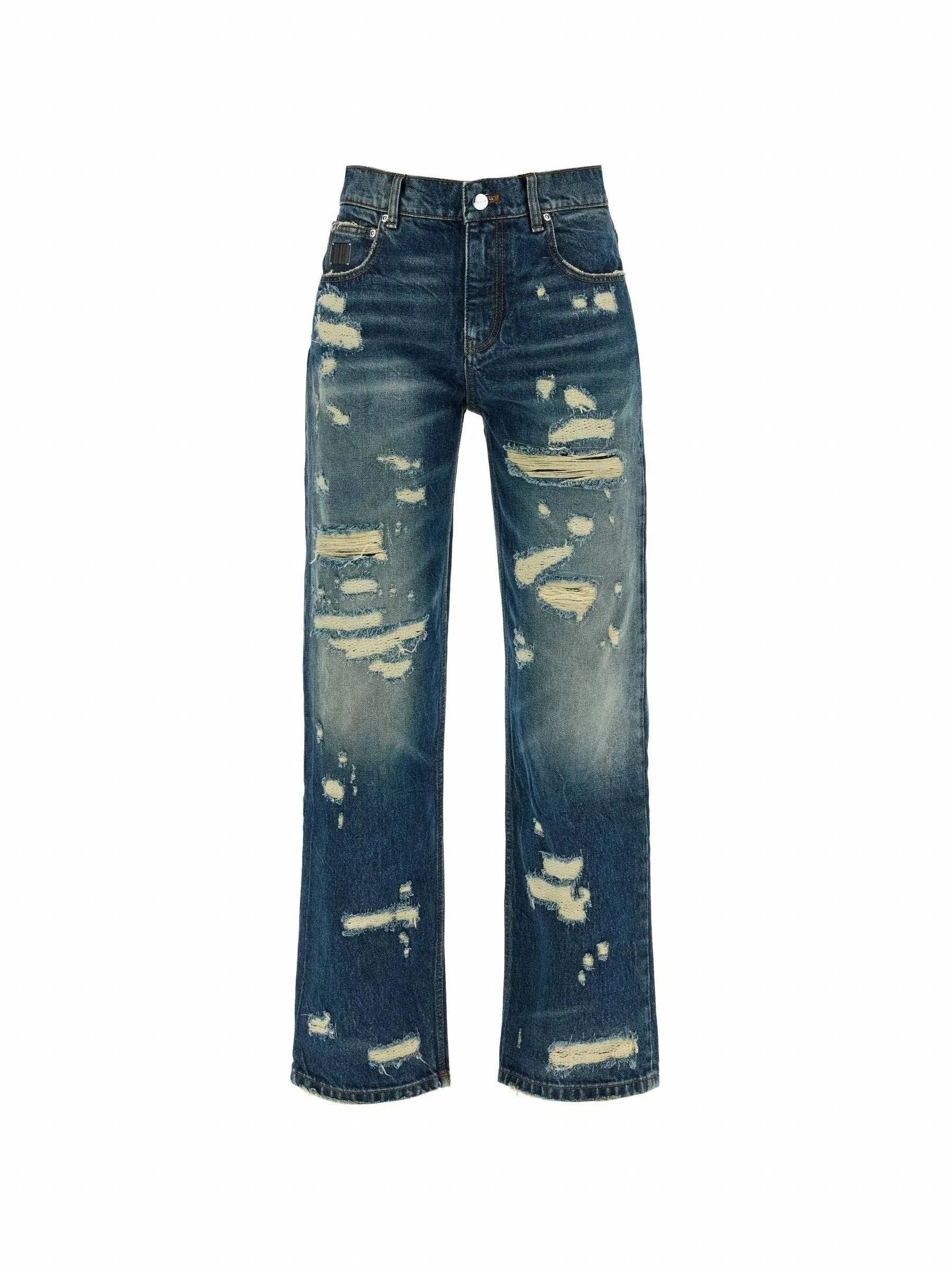 Rip And Repair Straight Jeans