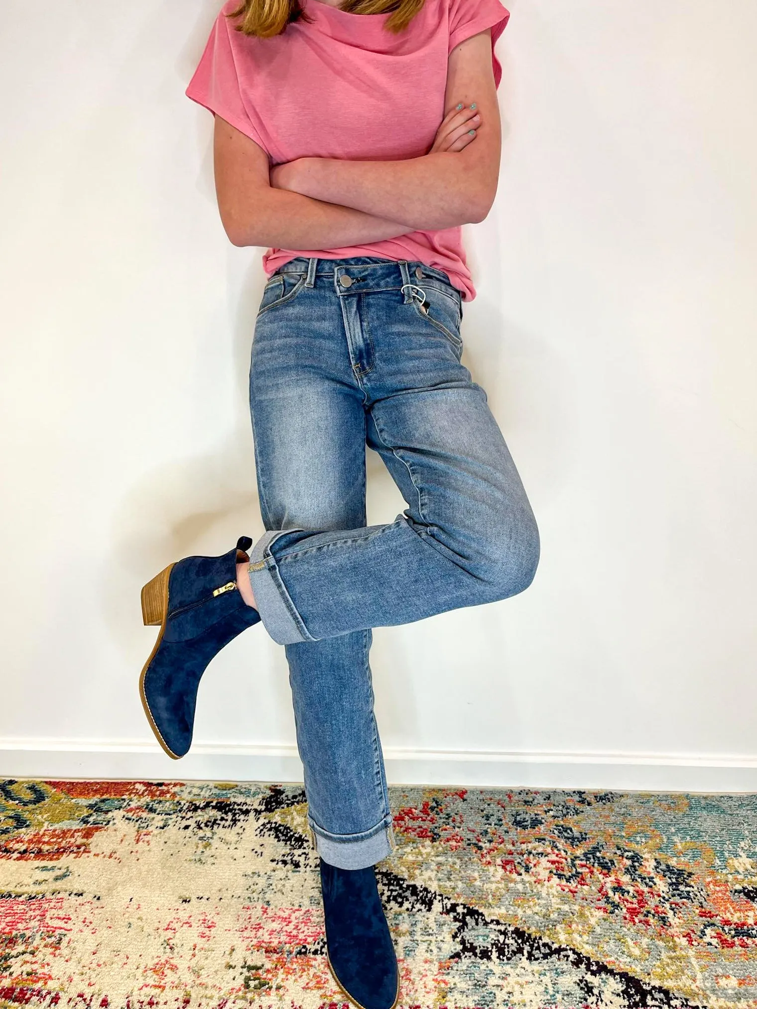 Risen Jeans Mila Crossover Straight Boyfriend Jean