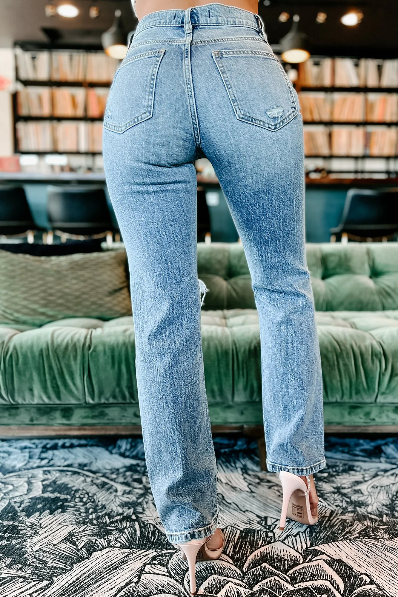 Route 66 High Rise Eunina Distressed Dad Jeans (Medium)