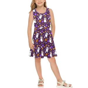 Spooky Mice Girl's Sleeveless Sundress