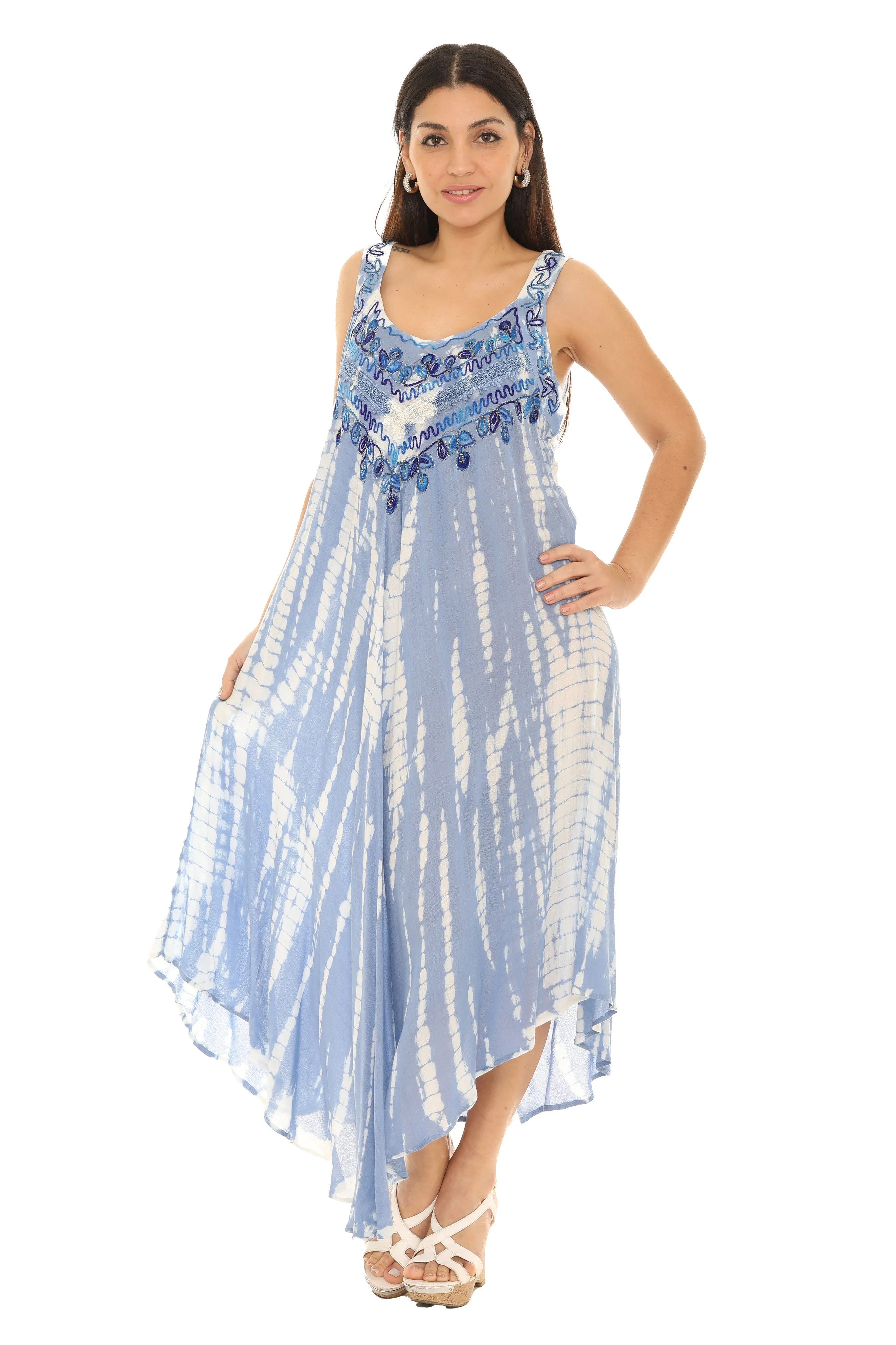 Tie Dye Sleeveless Long Sundress