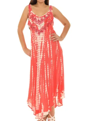 Tie Dye Sleeveless Long Sundress