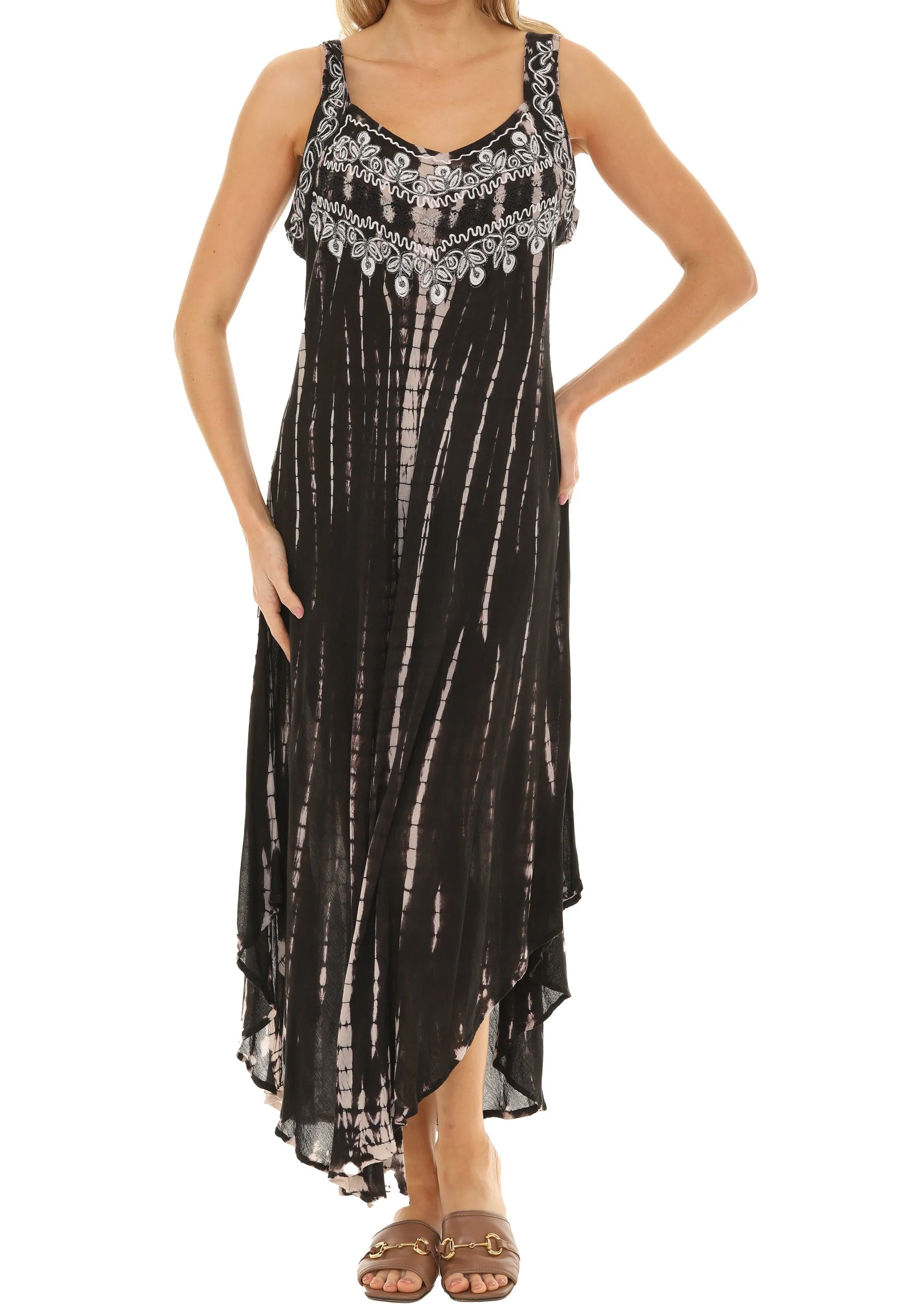 Tie Dye Sleeveless Long Sundress