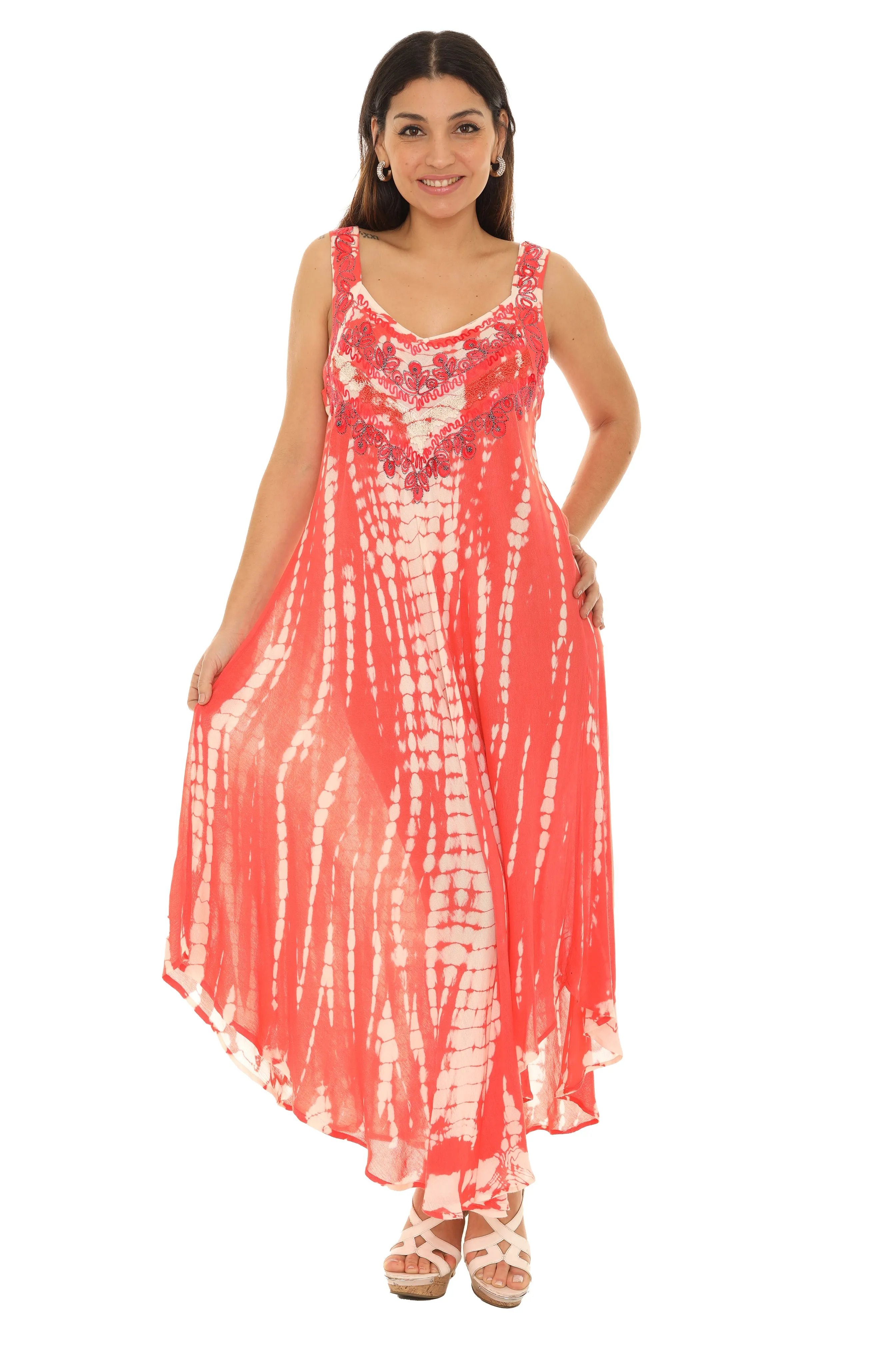 Tie Dye Sleeveless Long Sundress