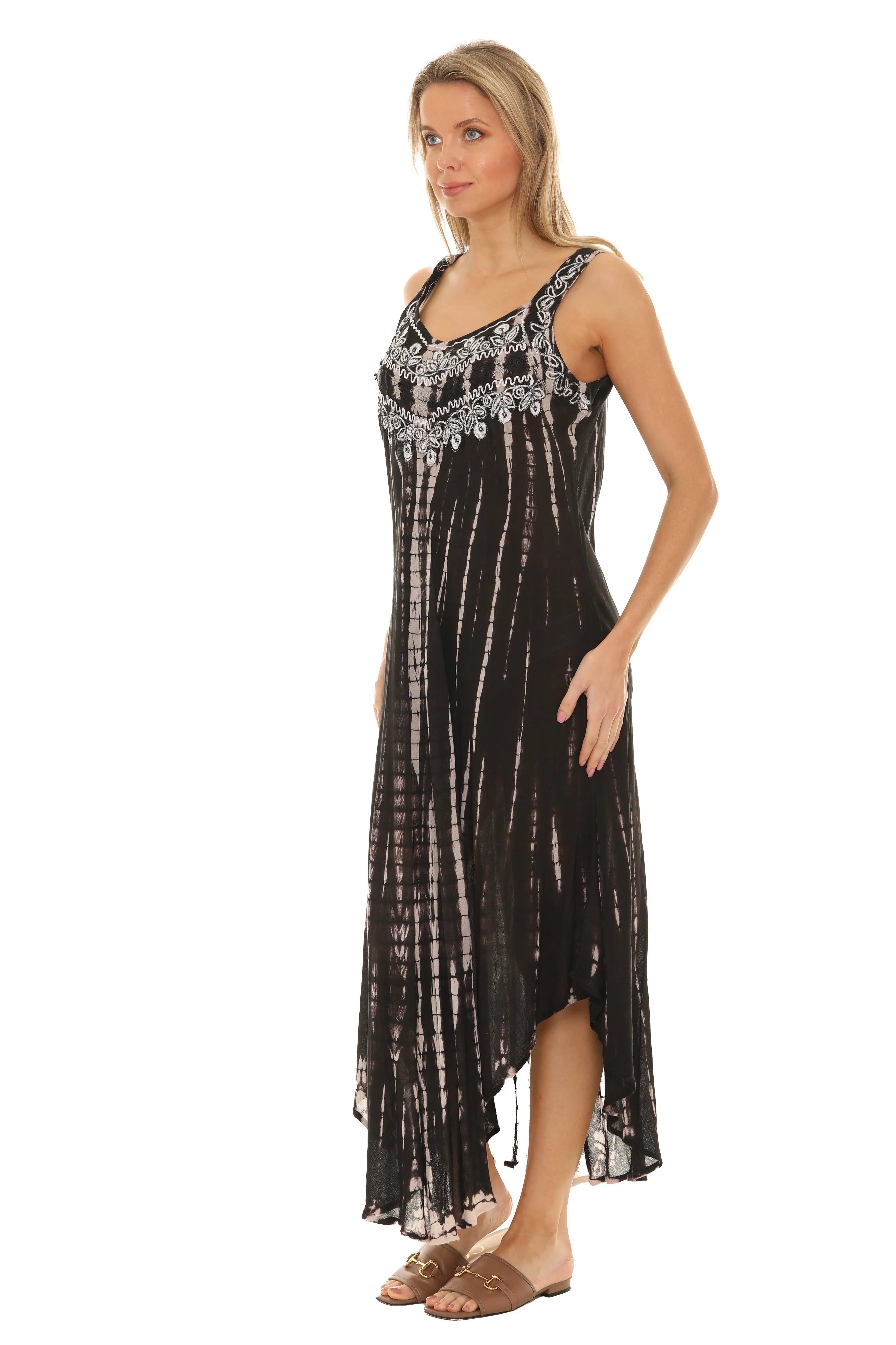 Tie Dye Sleeveless Long Sundress