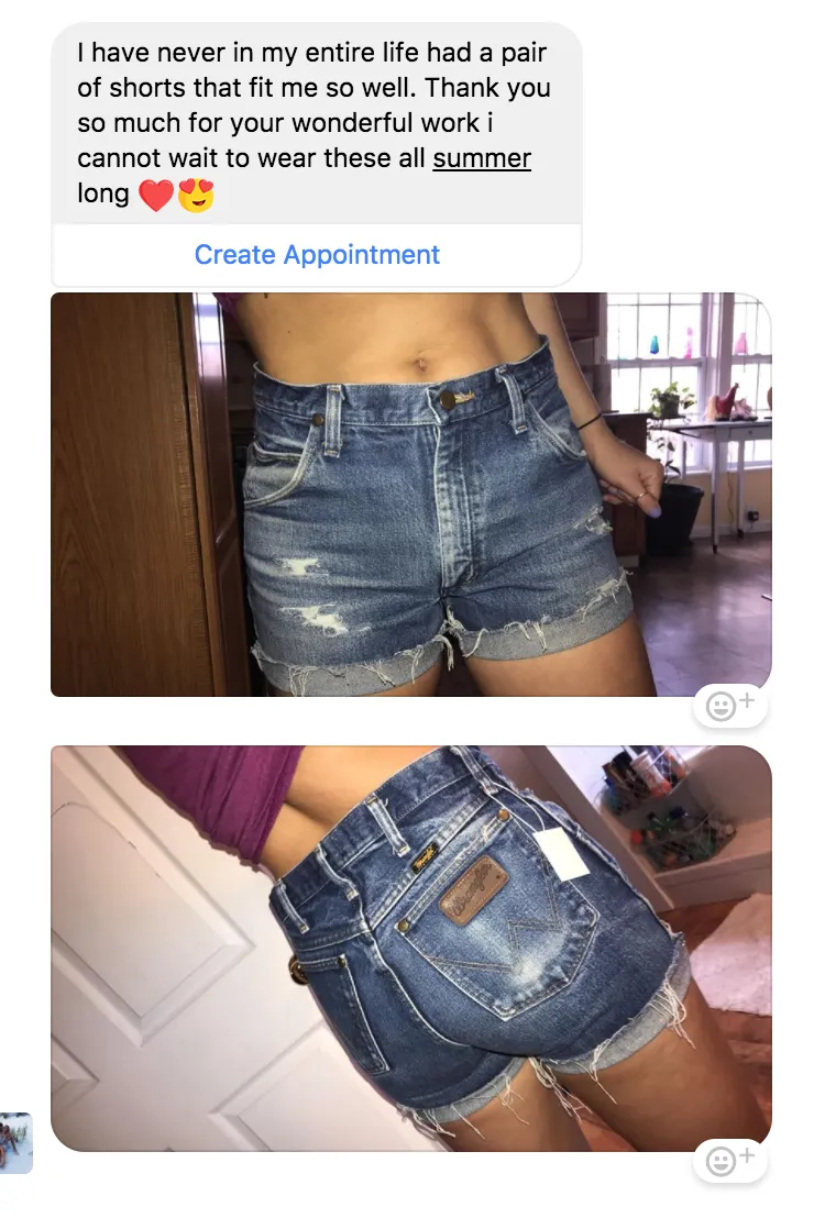 Vintage WRANGLER Shorts Denim Cutoffs CUSTOM-FIT High-waist Jean Shorts
