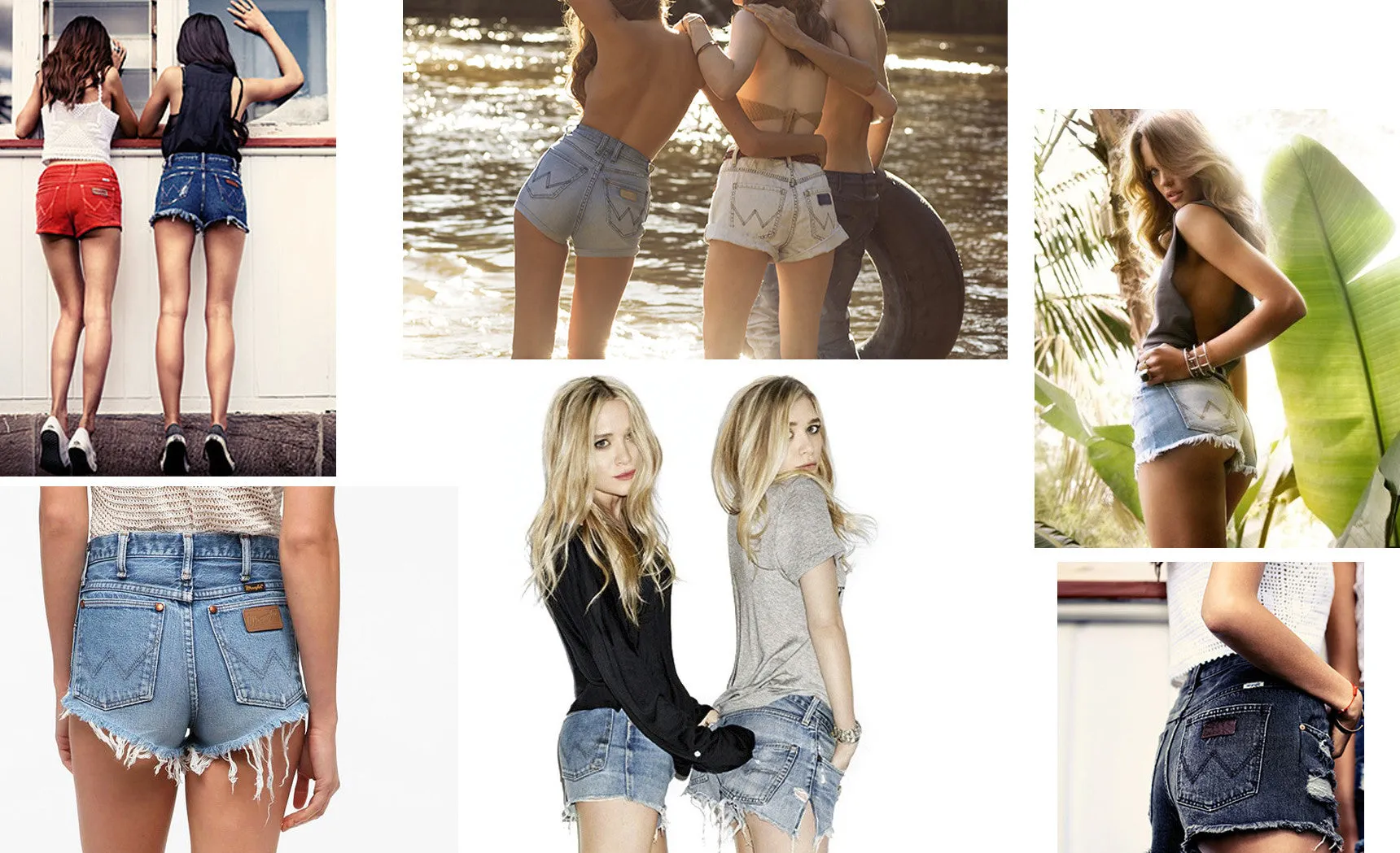 Vintage WRANGLER Shorts Denim Cutoffs CUSTOM-FIT High-waist Jean Shorts
